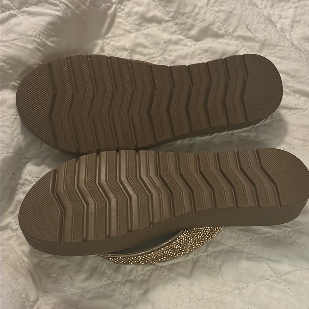 Soda  New Rose  Gold Embellished Sandals with Sparkling Straps‎ - Picture 7 of 7